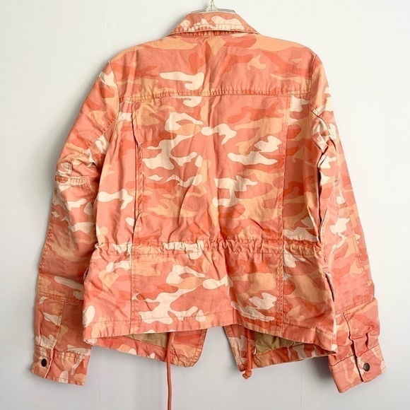 𝅺gap Orange Camouflage Drawstring Utility Jacket US M - Picture 2 of 7